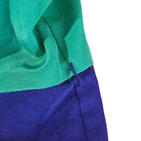 Yumi Kim Silk Colorblock Mini Dress S Dopamine Dressing Resortwear, Art-to-Wear - Picture 5 of 11